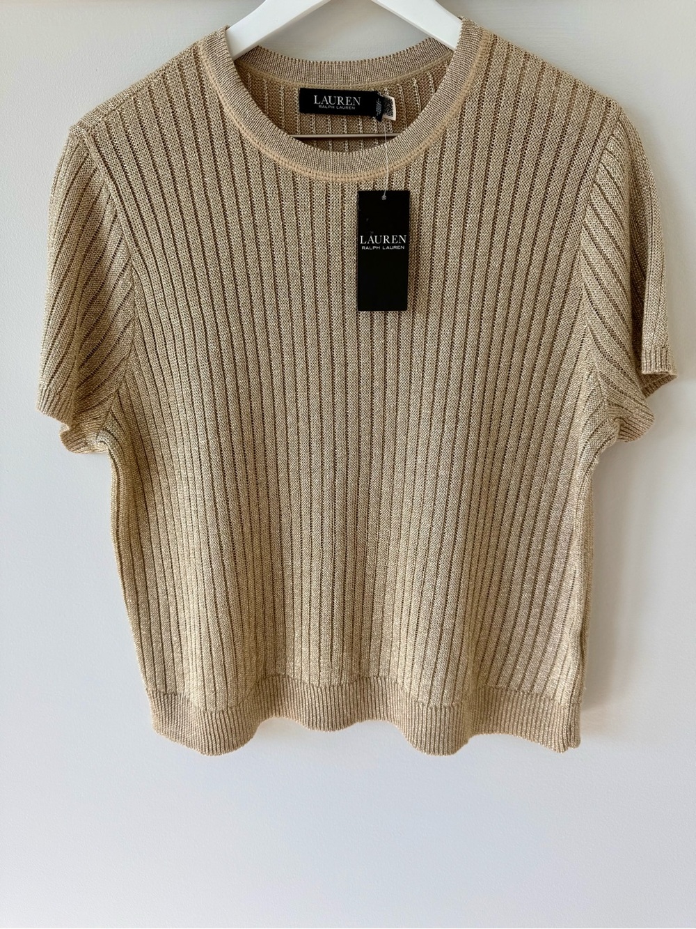 NWT Lauren Ralph Lauren Linen Blend Top Size L